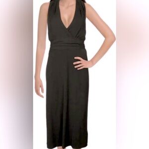 Ralph Lauren Perfect Little Black Midi Dress/Deep V, Back Tie/Cocktail/Size 8